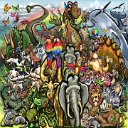 Animals Great and Small Digital Art by Kevin Middleton