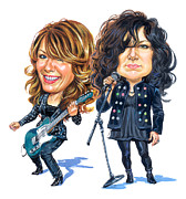 Ann and Nancy Wilson of Heart Painting by Art  