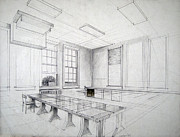Anthony's Classroom - 1989 Painting by Anthony Coulson