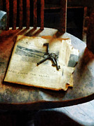 Antique Keys on Newspaper Photograph by Susan Savad Antique Keys on Newspaper Photograph by Susan Savad