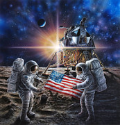 Apollo 11 Painting by Don Dixon