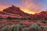 Arches Fire in the Sky Photograph by Darren White