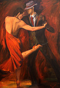Argentine Tango Painting by Sheri  Chakamian