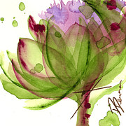 Artichoke Flower Painting by Dawn Derman