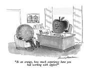 As An Orange Drawing by Bernard Schoenbaum