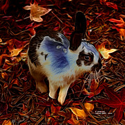 Autumn Rabbit 5010 - James Ahn Digital Art by James Ahn