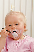 Baby Girl Eating Photograph by Science Photo Library