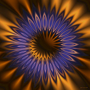 Bachelor Button Mandala Digital Art by Judi Suni Hall