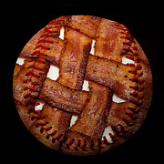 Bacon Weave Baseball Square Photograph by Andee Design