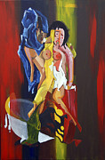 Jeunes Amoureux Se Baignant Painting by James Lavott Jeunes Amoureux Se Baignant Painting by James Lavott