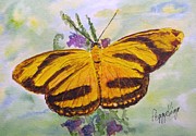 Banded Orange Painting by Peggy King