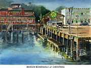 Bandon Boardwalk at Christmas Painting by Anthony Coulson