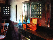 Barber - Hair Tonic and Shaving Mugs Photograph by Susan Savad Barber - Hair Tonic and Shaving Mugs Photograph by Susan Savad