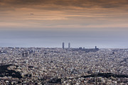 Barcelona City Skyline Photograph by Mel Ashar