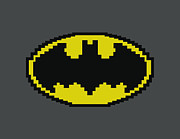 Batman - Pixel Symbol Digital Art by Brand A