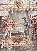 Bayard Presented To Henry Viii Drawing by Herbert Cole