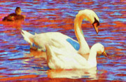 Birds on the Lake Painting by Jeffrey Kolker Birds on the Lake Painting by Jeffrey Kolker