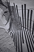 Black and White Sand Fence during Winter on the Beach Photograph by Randall Nyhof Black and White Sand Fence during Winter on the Beach Photograph by Randall Nyhof