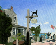 Black Dog Tavern Martha's Vineyard Massachusetts Painting by Christine Hopkins