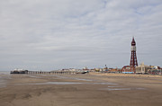 Blackpool Tower at Low Tide Photograph by Laura Tucker