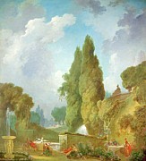 Blind Mans Buff Painting by Jean-Honore Fragonard