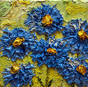 Paris' Blue Asters Painting by Paris Wyatt Llanso