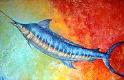 Blue Marlin fish Painting by Gabriela Valencia