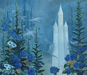 Blue Morning Painting by Tone Aanderaa