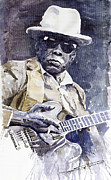 Bluesman John Lee Hooker 3 Painting by Yuriy Shevchuk