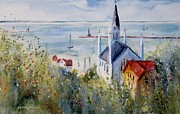 Bluff View St. Annes Mackinac Island Painting by Sandra Strohschein