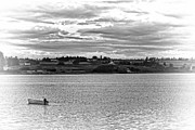 Boat at Penn Cove Whidby Island WA Photograph by Ron Roberts