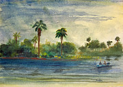 Boating Along The Palms Painting by Anthony Coulson