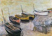 Boats on the Beach by Claude Monet Painting by Claude Monet