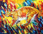 Bobcat Painting by Karl Wagner