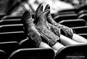 Boots Up - BW Photograph by Christopher Holmes