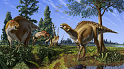 Brachylophosaurus canadensis Digital Art by Julius Csotonyi