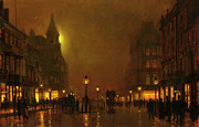 Briggate Leeds Painting by John Atkinson Grimshaw