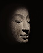 Buddha head from the early Ayutthaya Period Photograph by Siamese School