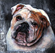 Bulldog Painting by Wendy Ray