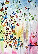 Butterflies Painting by Tom Riggs