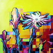 Cactus Blossom Painting by Jodie Marie Anne Richardson Traugott          aka jm-ART
