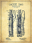 Caddy Bag Patent Drawing From 1905 - Vintage Digital Art by Aged Pixel