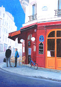 Cafe des Musees Paris Painting by Jan Matson