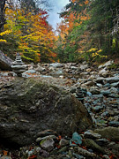 Cairn amid Vermont fall colors Photograph by Jeff Folger