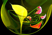 Calla Lily Bowl 1 Digital Art by Lisa Yount