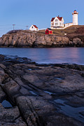 Cape Neddick Lighthouse Along Maine's Rocky Shores York Beach Maine  Photograph by Dawna Moore Photography