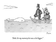 Captain Ahab Finds A Small Whale Drawing by Zachary Kanin