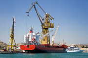 Cargo Ship At A Port Photograph by Science Photo Library