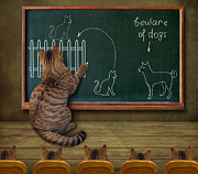 Cat Teacher And His Pupils... :) Photograph by Iryna Kuznetsova (iridi)