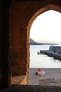 Cefalu Harbor, Italy Photograph by Holly C. Freeman